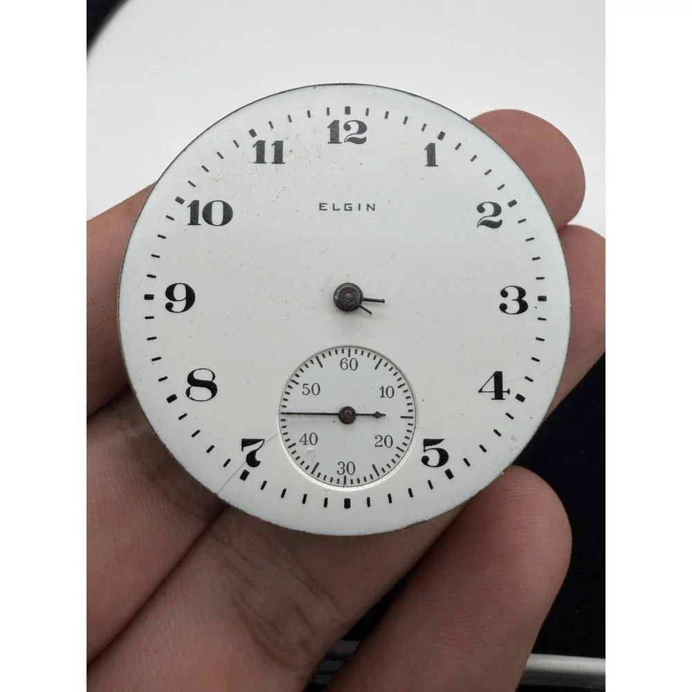Vintage 1920s Elgin Pocket Watch Movement Only